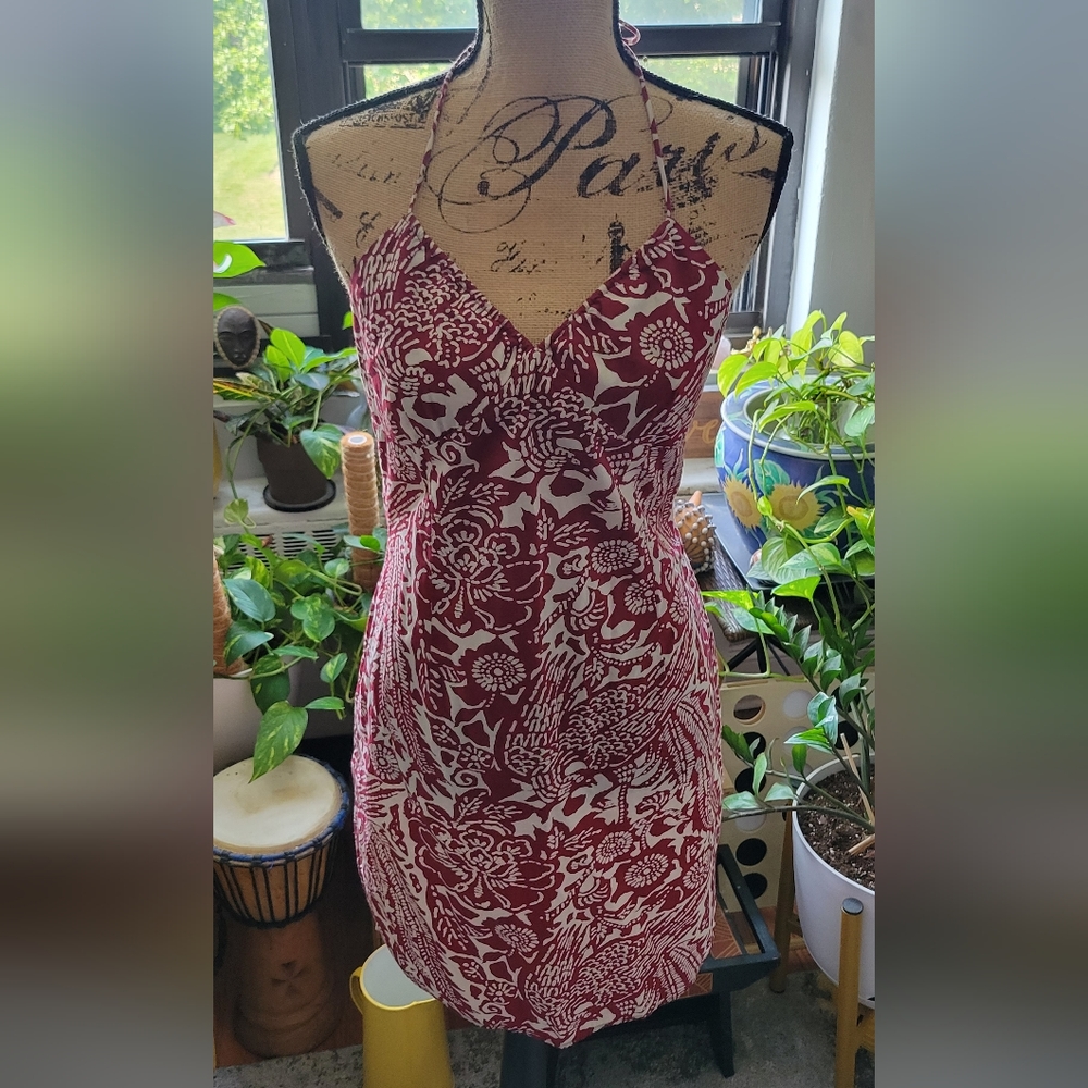 Beautiful Halter Dress w/ Wooden Accent Beads